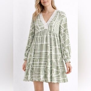 Salty Lemon Mini Dress Swimsuit Cover Up Black and White Size Small NWT